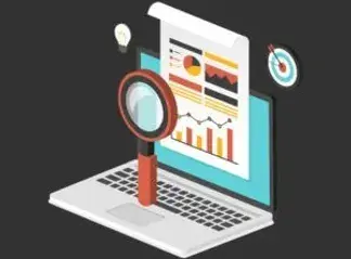 microscope on computer with target in background