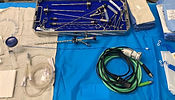 A backtable set up for a ureteroscopy
