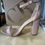 Thumbnail: Charlotte Russe Shinny Nude High Heel Ladies Open Toe Shoes Size 10 or 11 V