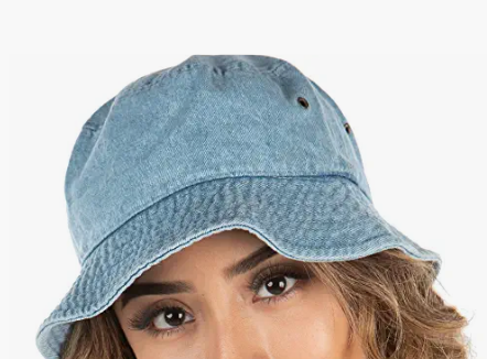 denim bucket hat