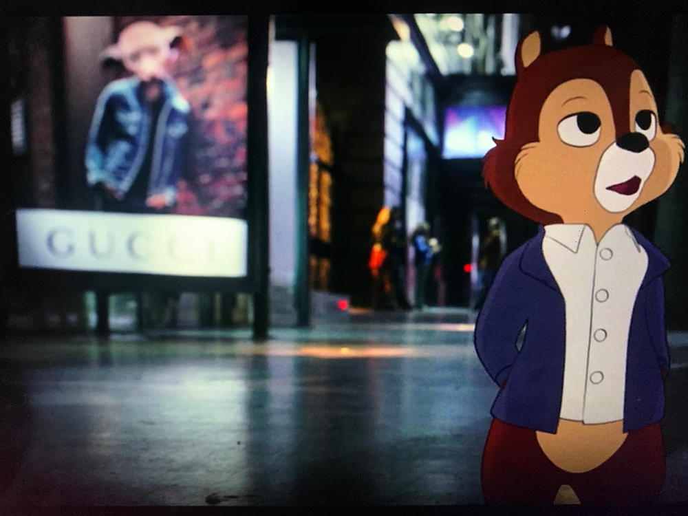 Dobby in a Gucci ad in Rescue Rangers
