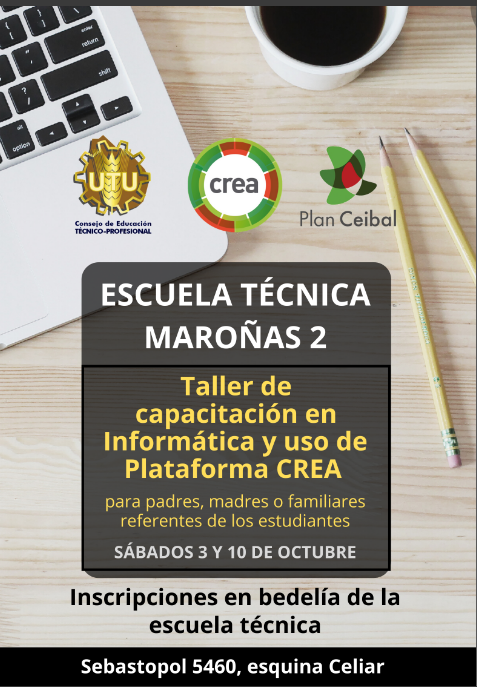 Talleres para padres, madres o familiares de estudiantes de esta Escuela Técnica