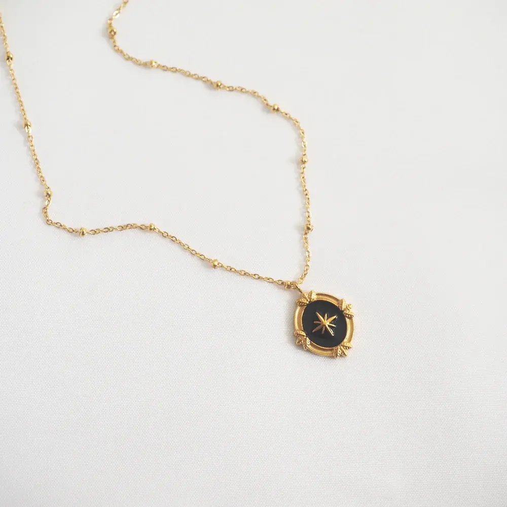 Dion Black Starry Necklace