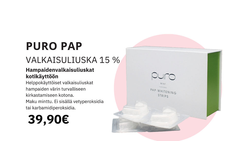 Puro PAP valkaisuliuskat Tori-Apteekista