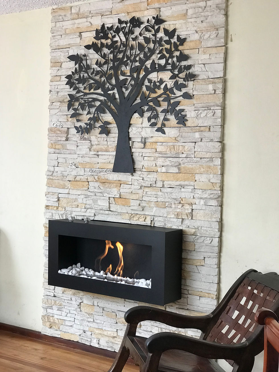 Miniatura: Chimenea Pared Mediana