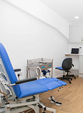 A clinical room at SW Podiatry & Health Clinic, where Devon and Cornwall Verruca Clinic is run from.