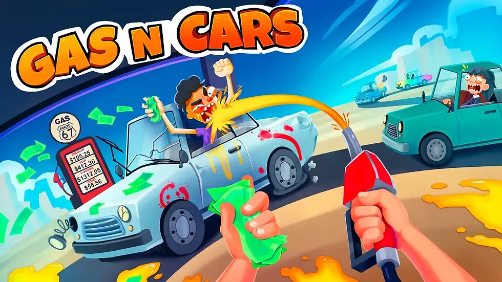 Gas N Cars game art, one of the best Meta Quest games