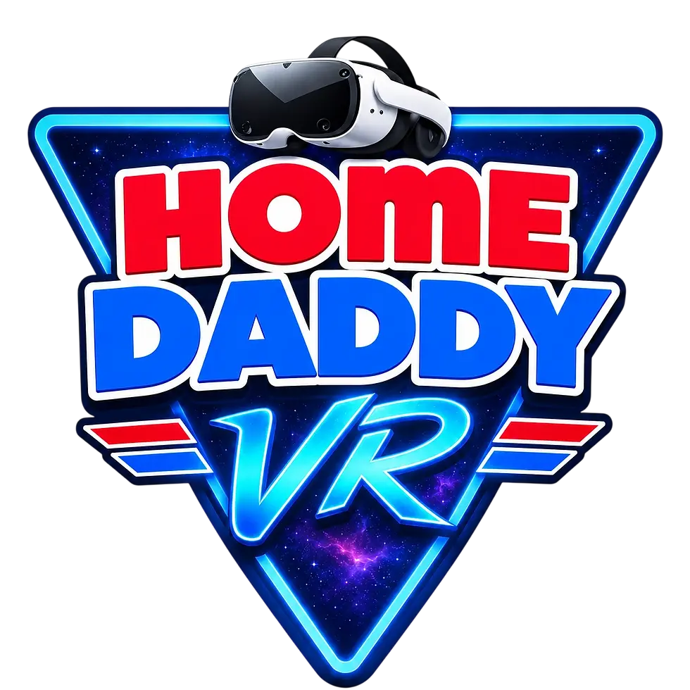 Home Daddy VR logo with virtual reality headset