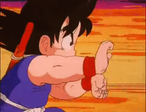 primeiro kamehame ha do goku.gif