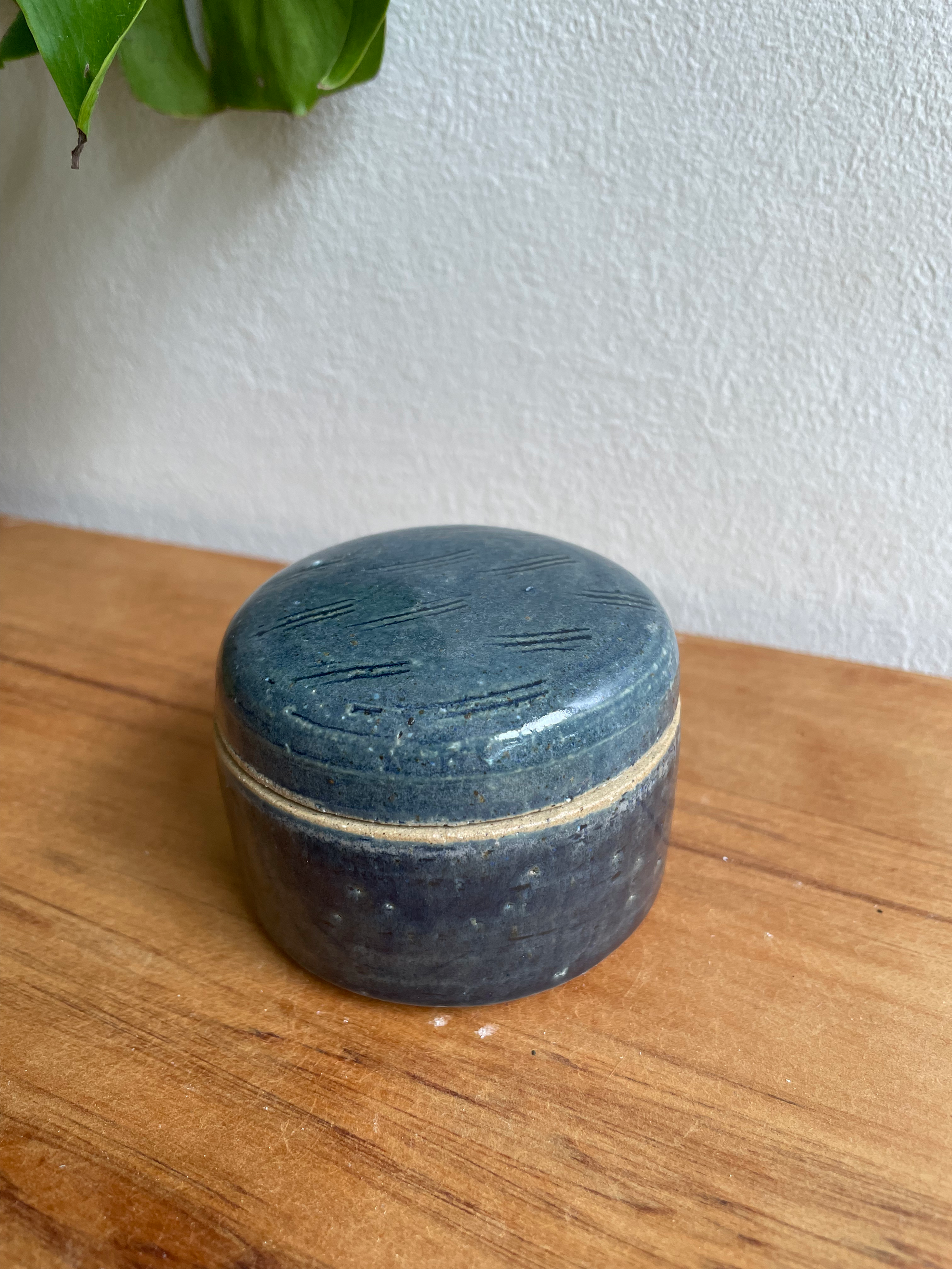 Indigo Ceramic Trinket Box