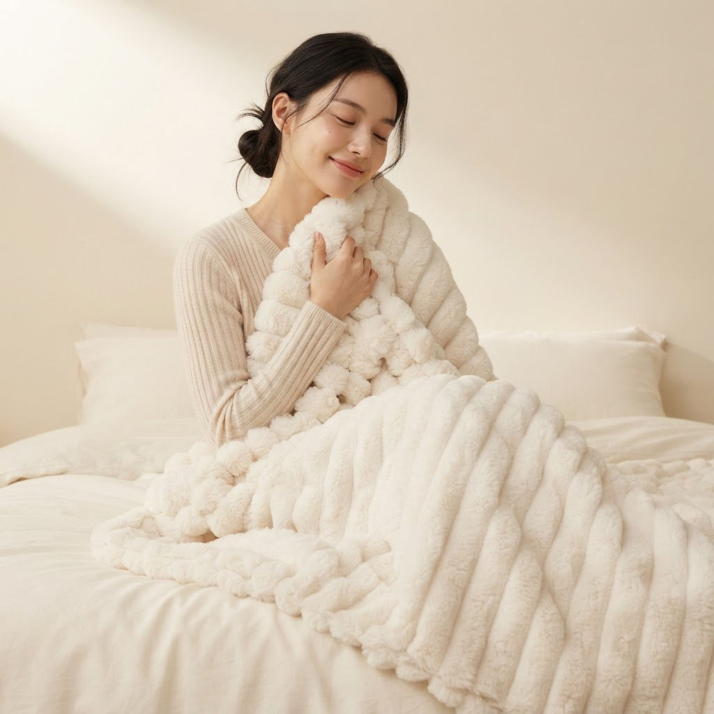 Bloom Cloud Ribbed Throw (Trio)