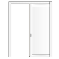 disegno stilizzato porta interna scorrevole