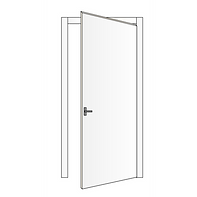 disegno stilizzato porta interna apertura a battente