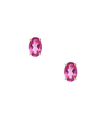 Orecchini in Oro rosa con Topazi rosa della Collezione Fantasia di Topazio Comete Gioielli