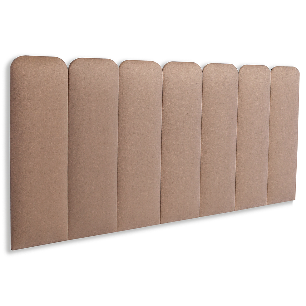 Miniatura: Cabeceira Casal Modulada Arredondada Suede