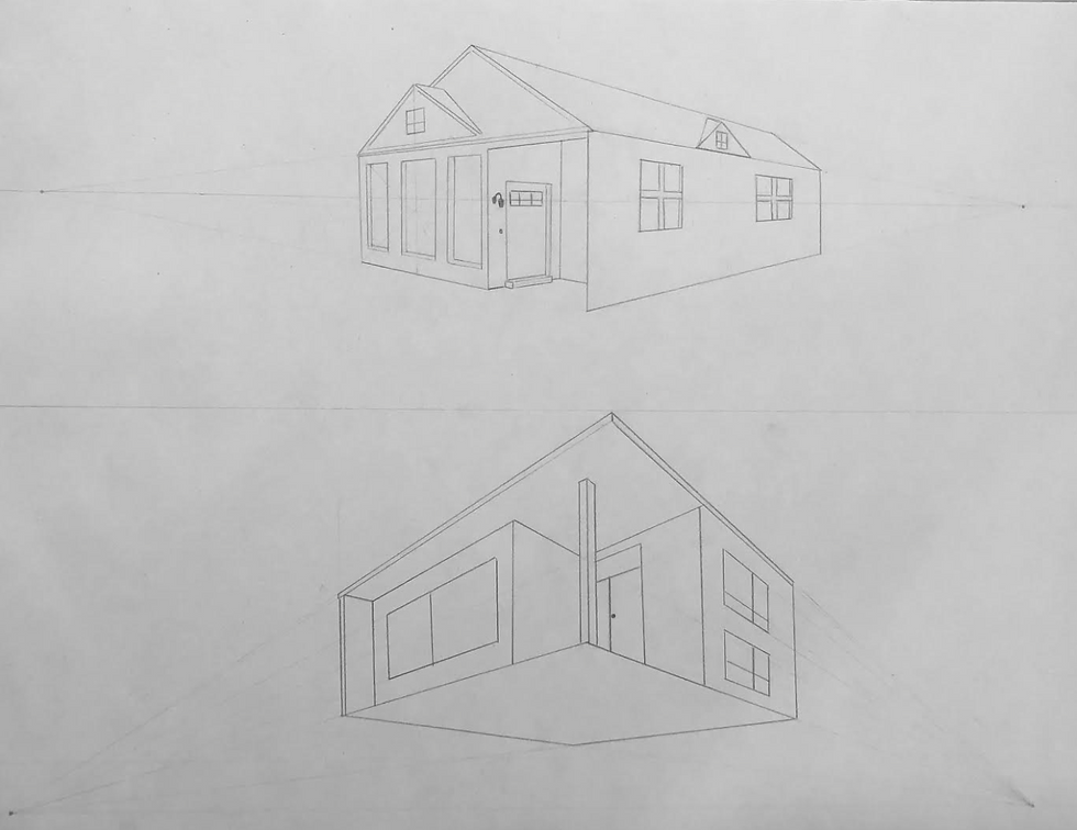 Wendy Barthou, Two-Point Perspective Building Studies