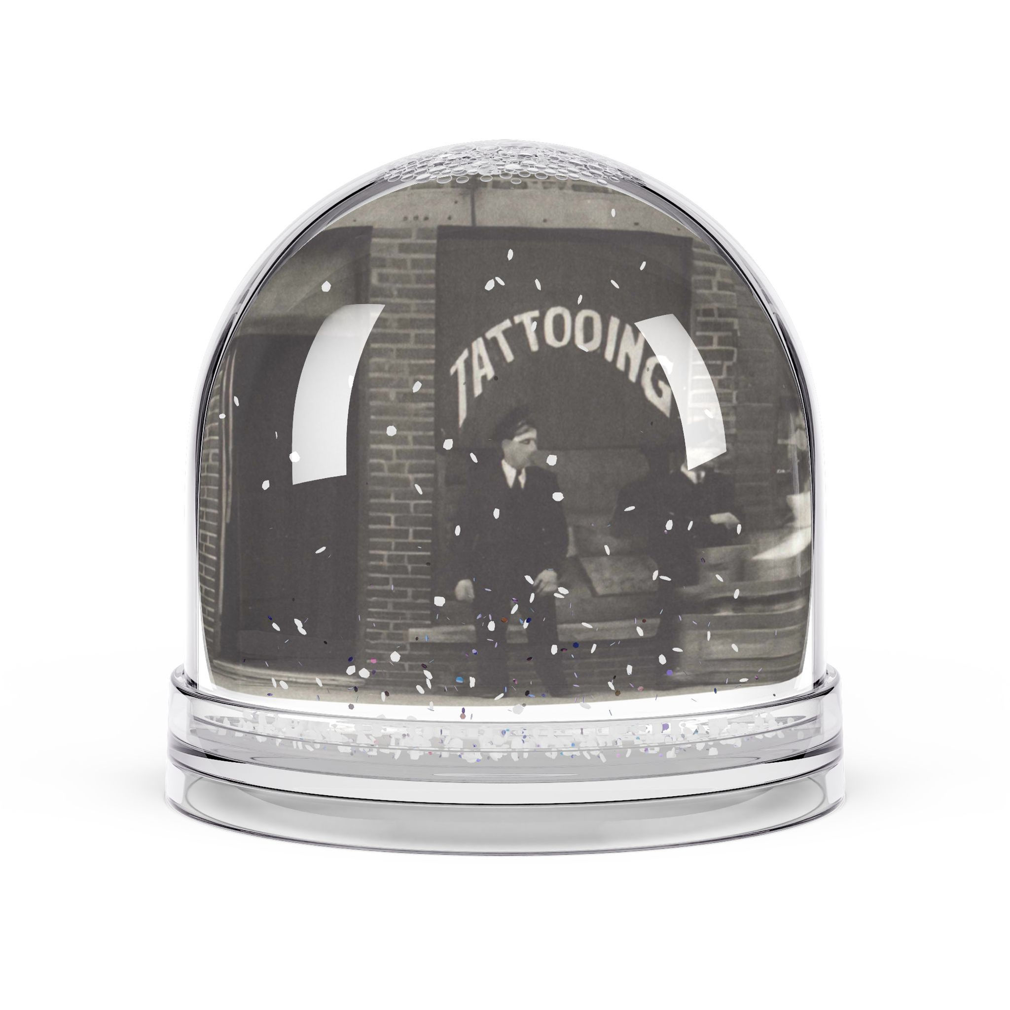 Snow Globe Ornament Tattoo Shop Inside Vintage History