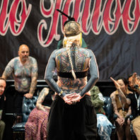 The Toronto Tattoo Show contest judging at the 25th edition of the show