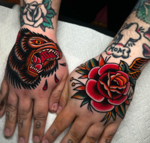 traditional tattoo design hand tattoos by emmanuel audet tattoo artist 