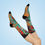 Thumbnail: Irezumi tattoo socks teal