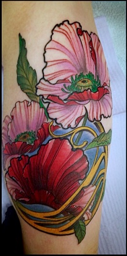 Colour snake painting done by tattoo artist Derek Lewis