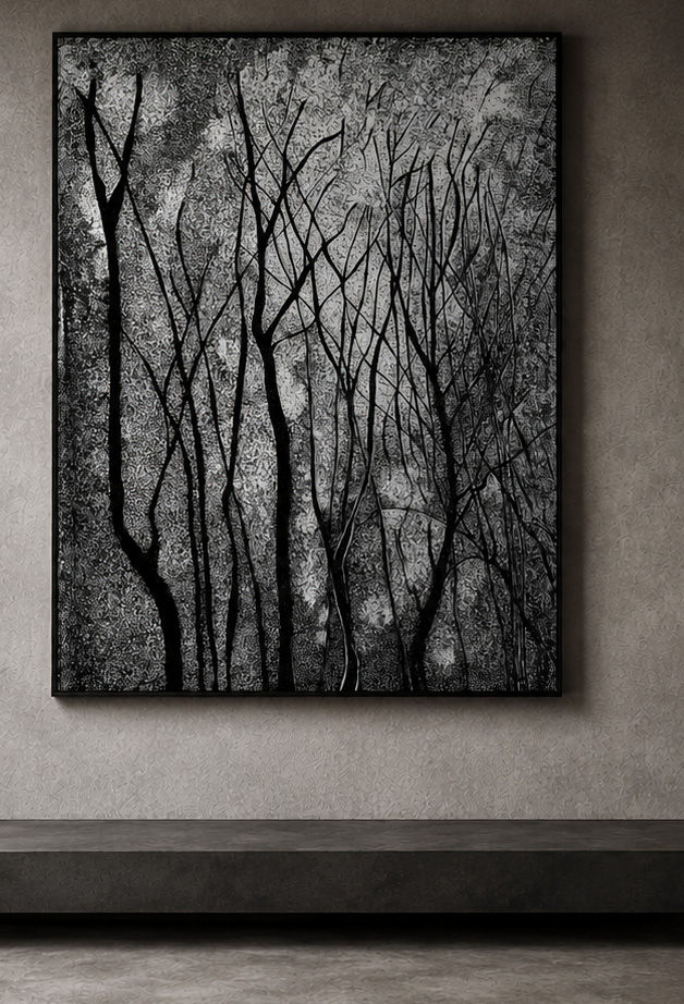 "Forêt intérieure" Une encre de Franck Auguste PITOISET.