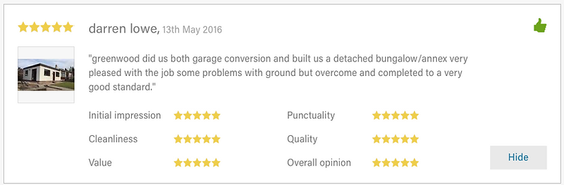 review for  Greenwood builders in stoke on Trent 