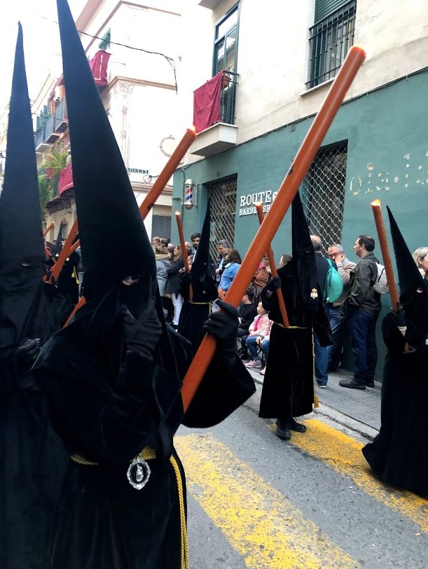 Penitentes wearing the ´capirote´ hood