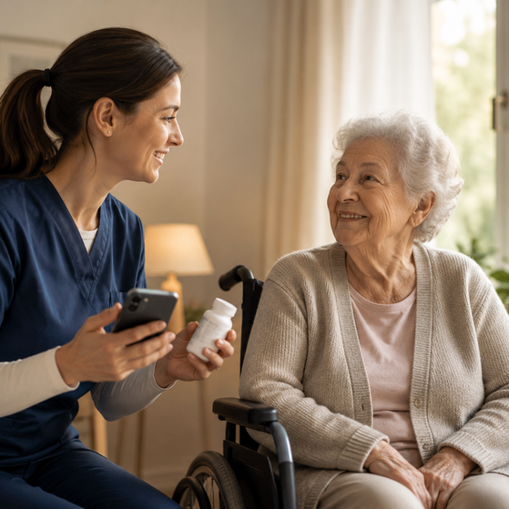 Patients requiring constant care & their caregivers
Elderly or incapacitated patients who depend on consistent medication management, supported by caregivers or next of kin who need full visibility and control over their care.