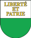 The Vaud canton coat of arms where Lausanne is located