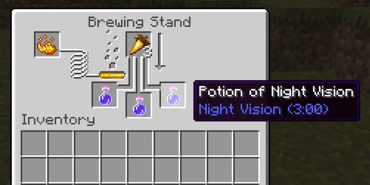 A collection of various Minecraft potion ingredients, including Nether Wart, Blaze Powder, and Ghast Tear.