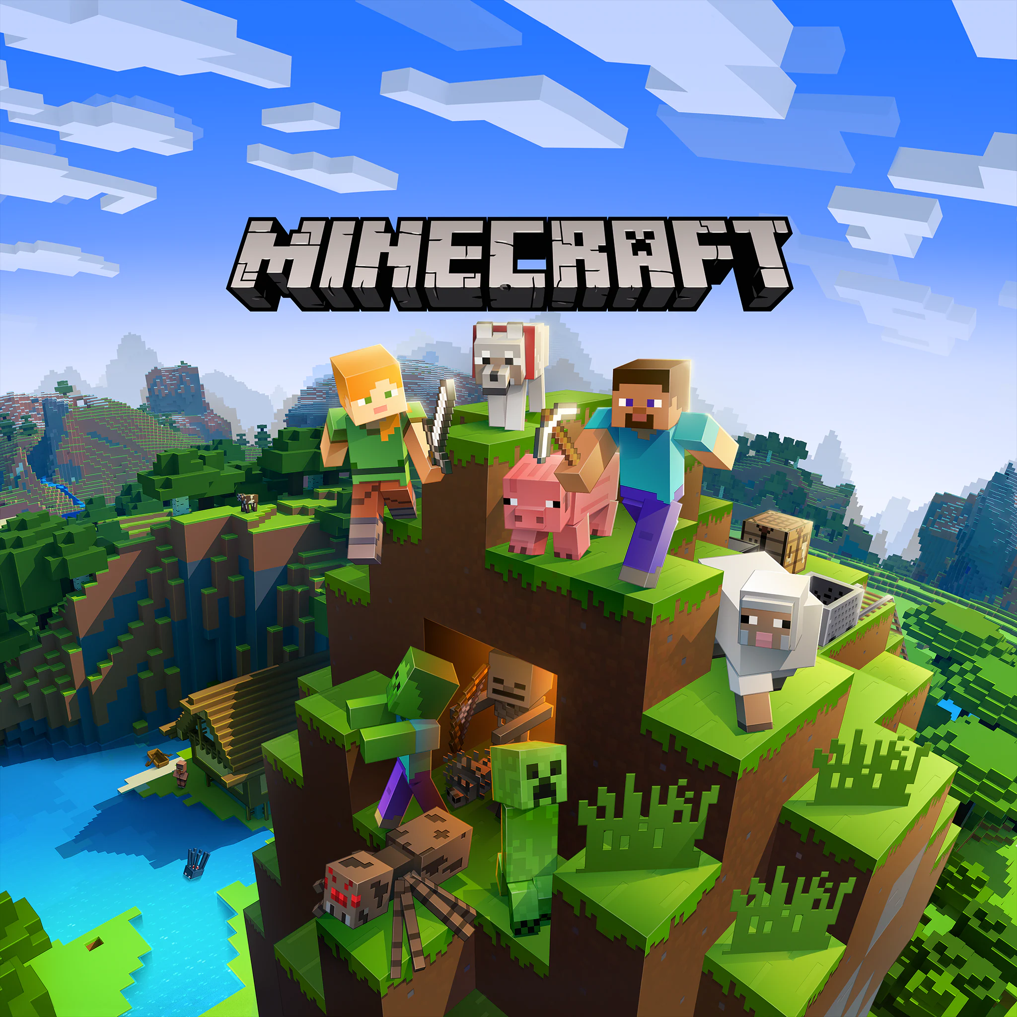 Minecraft's evolution through different stages of development.