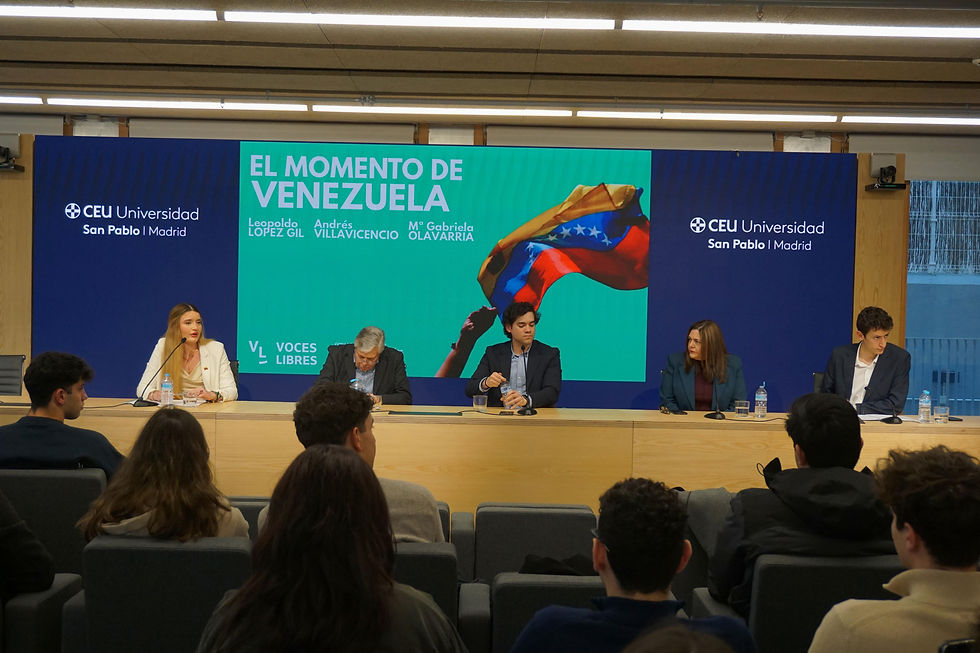 El momento de Venzuela con Leopoldo López Gil, Andrés Villavicencio y Mª Gabriela Olavarría