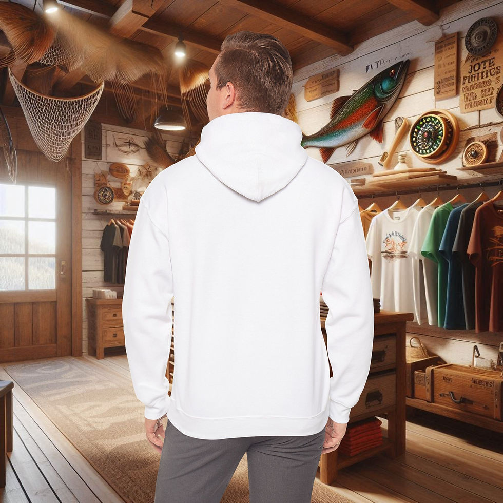 Thumbnail: Plain white hoodie, back view