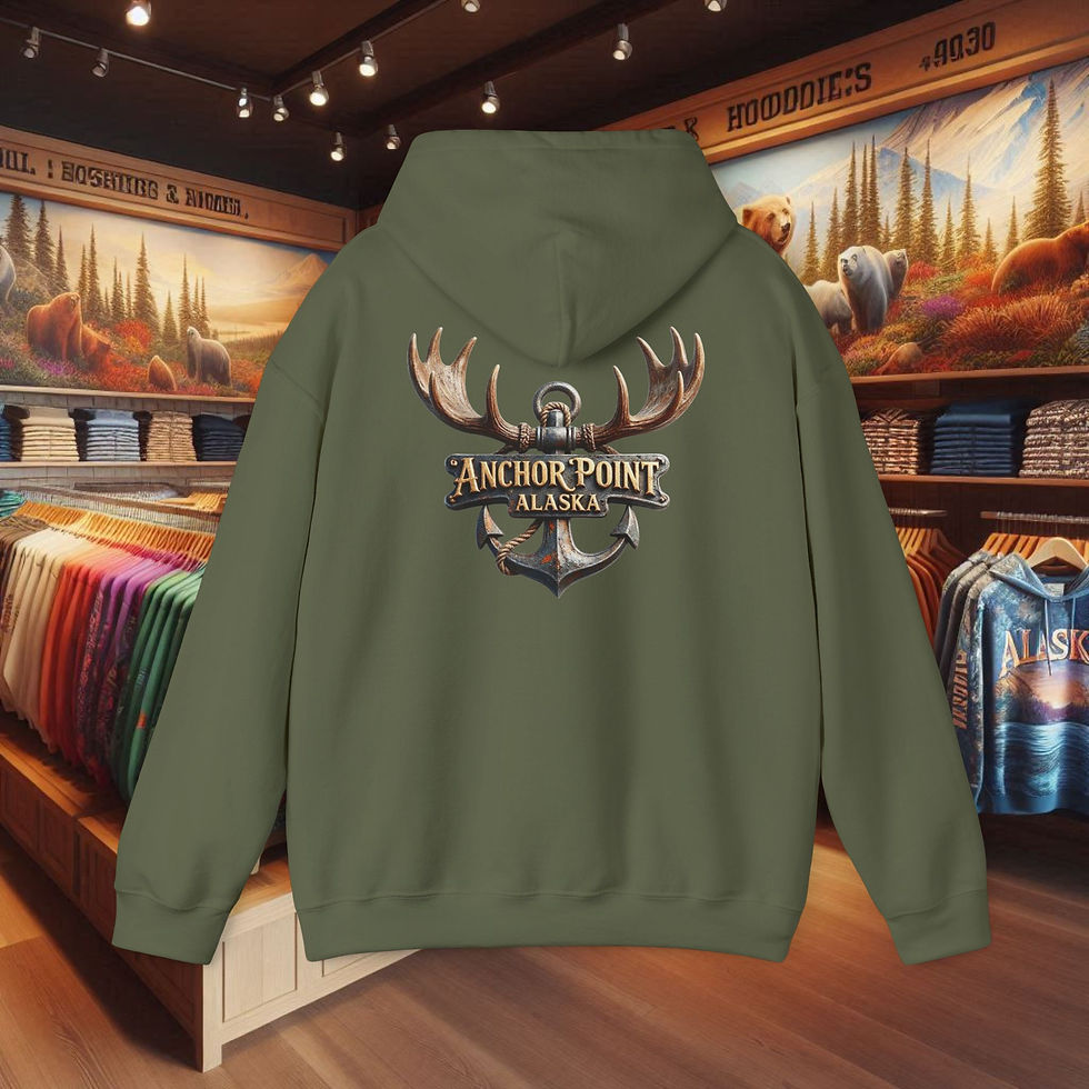 Thumbnail: Anchor Point Alaska Antler Anchor Hoodie