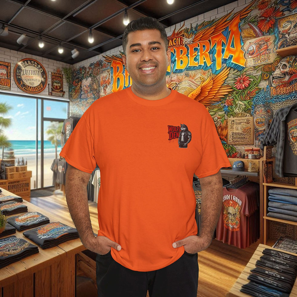 Thumbnail: Man wearing orange 'Cops Are The New Redcoats' t-shirt
