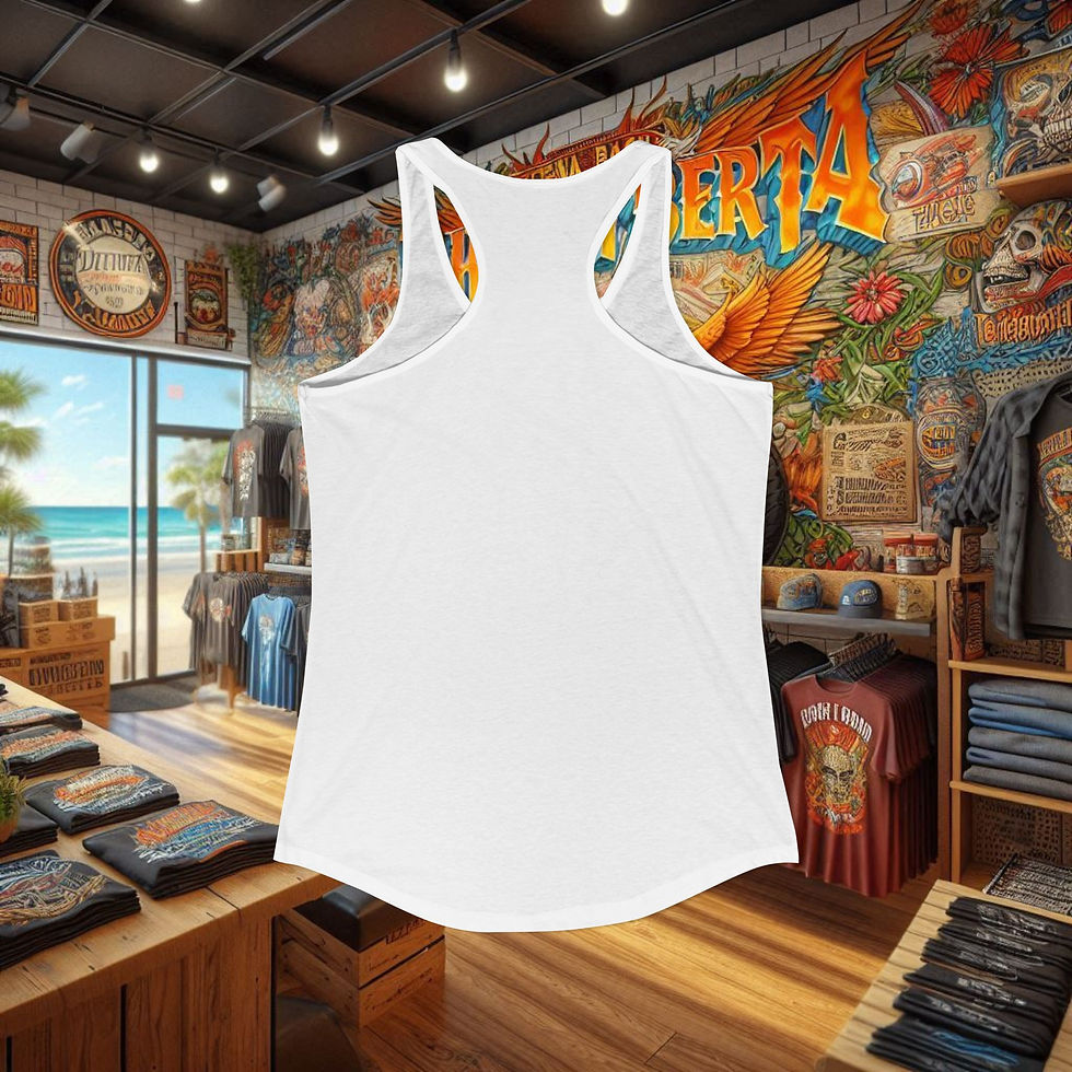Thumbnail: White women's racerback back view