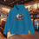 Thumbnail: Teal Classic Alaska Moose Hoodies, Women, pullover sweatshirt, hooded with Alaska graphic. Wolf's Den Clothing