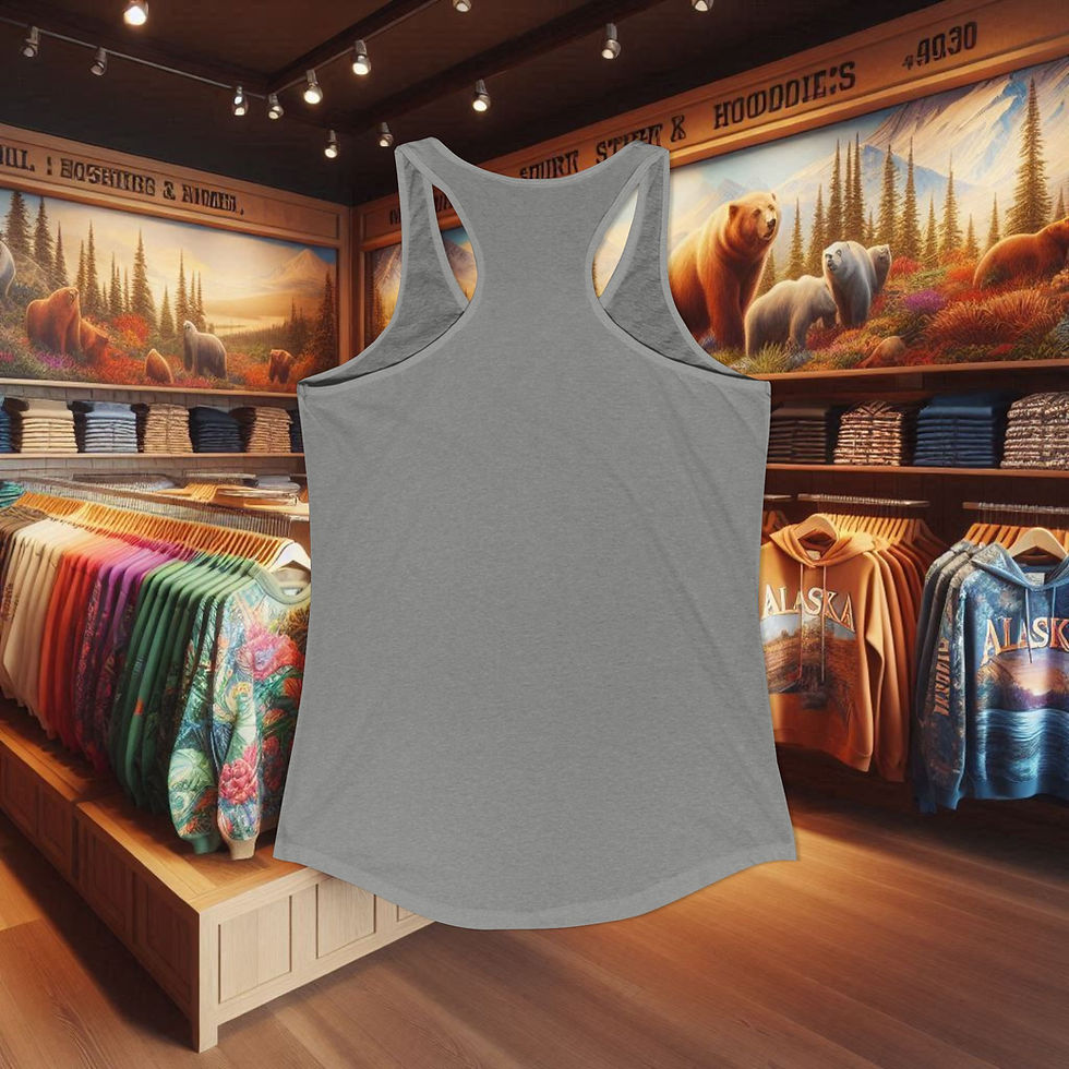 Thumbnail: Glacier Bay Alaska Humpback Tank tops, slim fit tank tops, Whale shirts