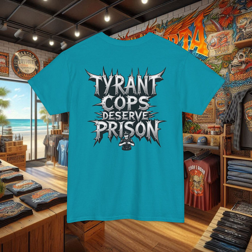 Thumbnail: “Tyrant Cops Deserve Prison" civil rights T-Shirt | Patriotic Graphic Tees