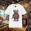 Thumbnail: White t-shirt with zombie bear graphic, Zombie Bear Apparel | Scary and Stylish T-Shirts.