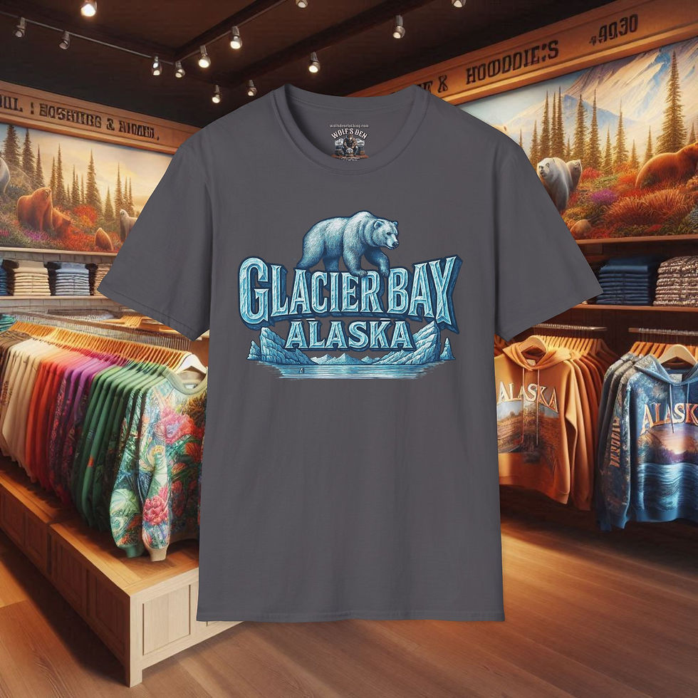 Thumbnail: Glacier Bay Alaska Bear T-shirt for Women, Alaska shirts, tees, shirts