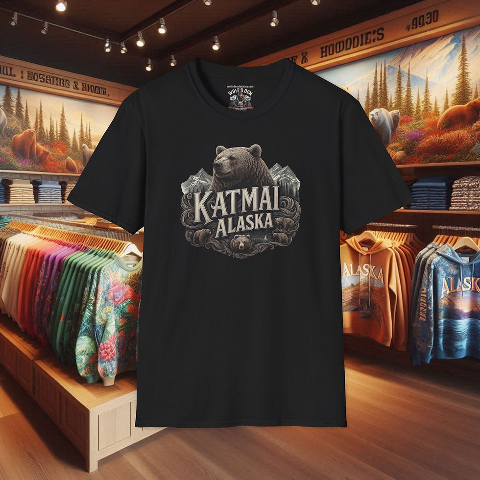 Thumbnail: Black Katmai Alaska bear t-shirt