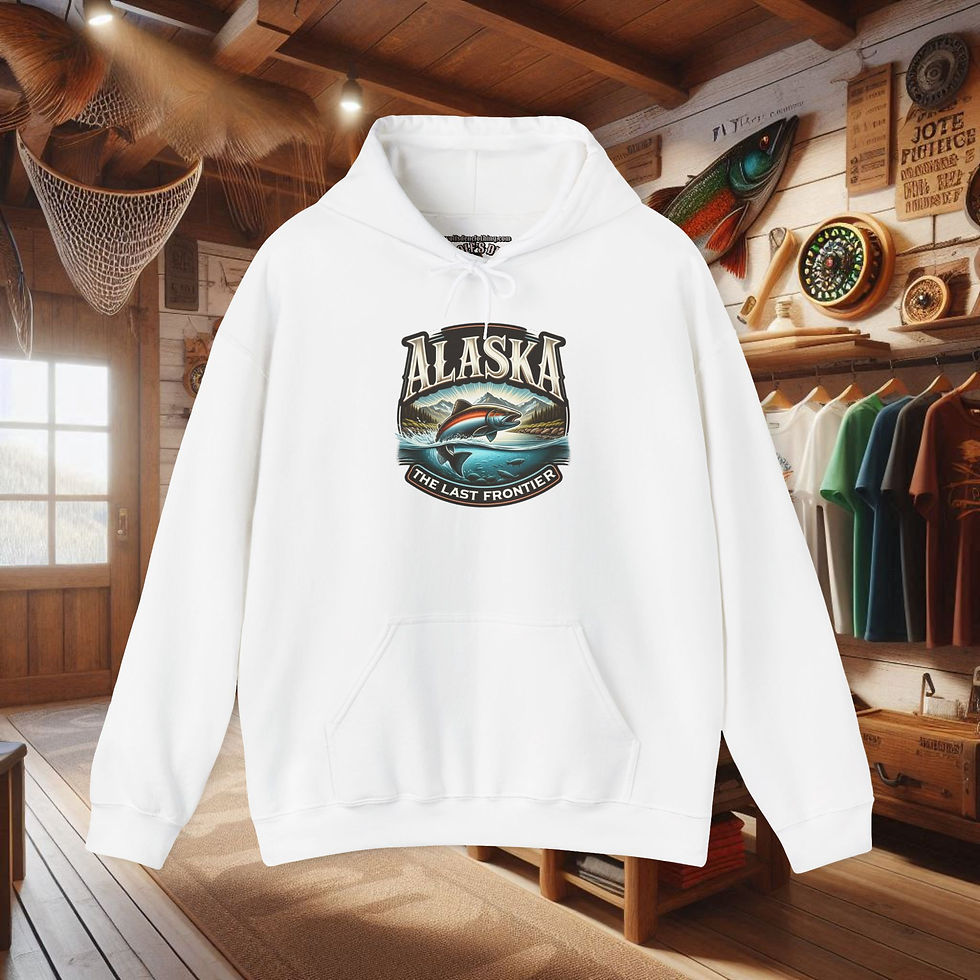 Thumbnail: Alaska Fishing Hoodies The Last Frontier sweatshirts, funny cool top rated