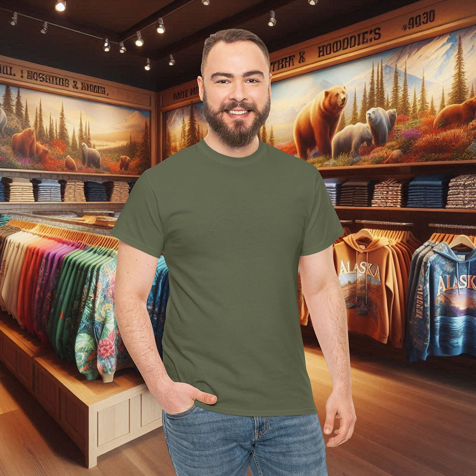 Thumbnail: Homer Alaska T-Shirt — Moose Antler Cabin Graphic Tee