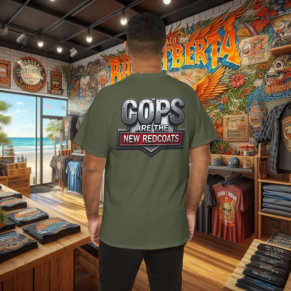 Thumbnail: Person wearing Cops Are The New Redcoats t-shirt