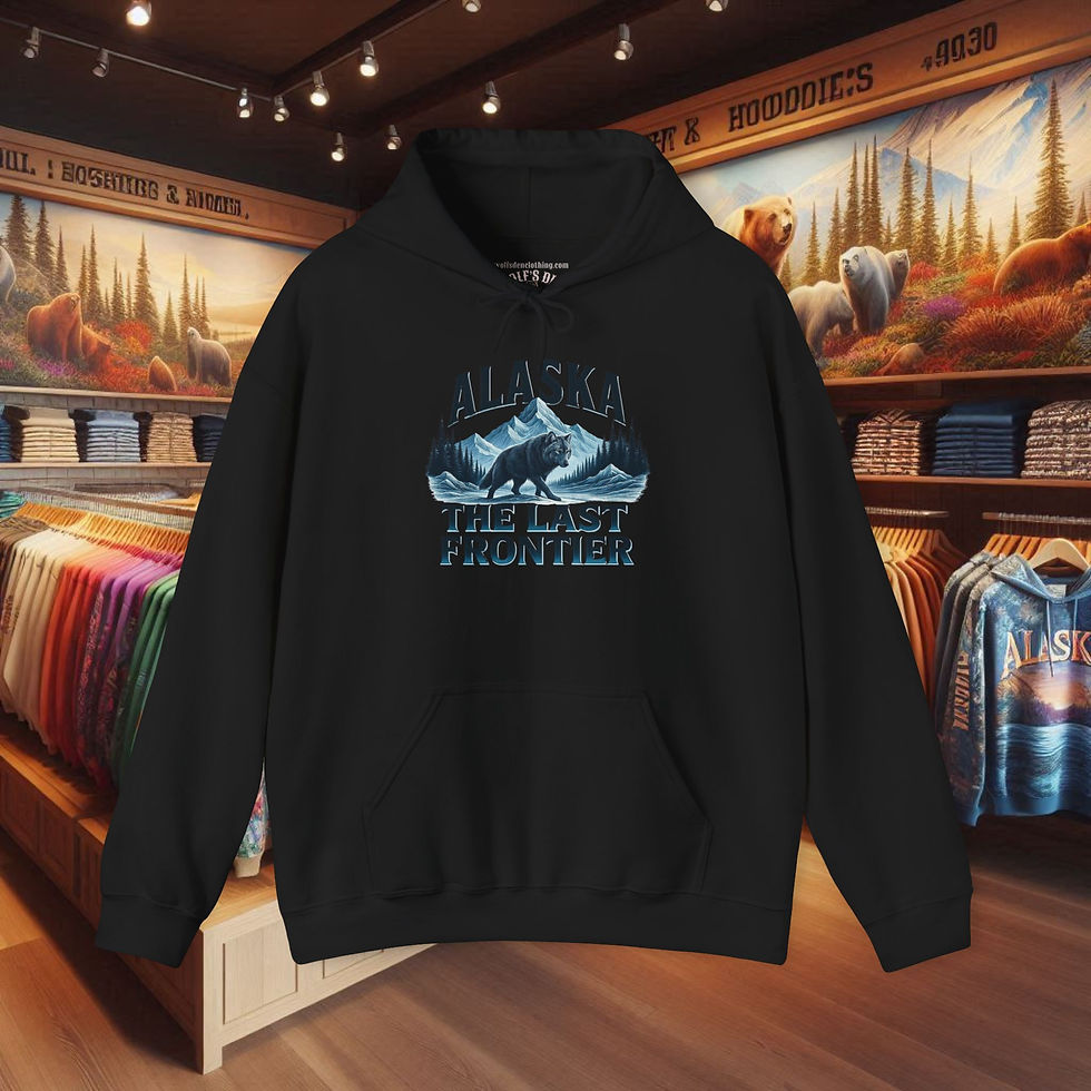 Thumbnail: Black Alaska The Last Frontier graphic hoodie
