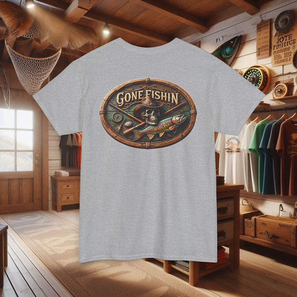 Thumbnail: Gone Fishin' T-Shirt — Vintage Fishing Graphic Tee