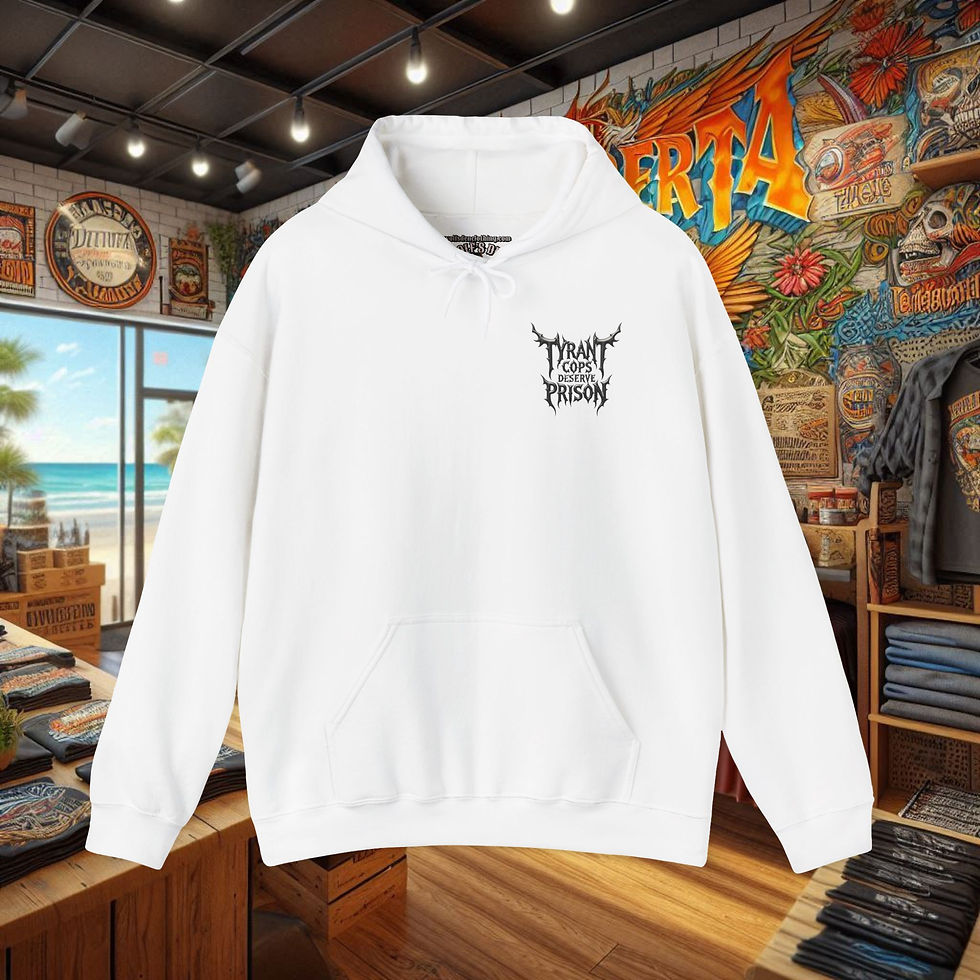 Thumbnail: "Tyrant Cops Deserve Prison" Hoodie, Patriotic Hoodies Civil Rights Sweatshirt