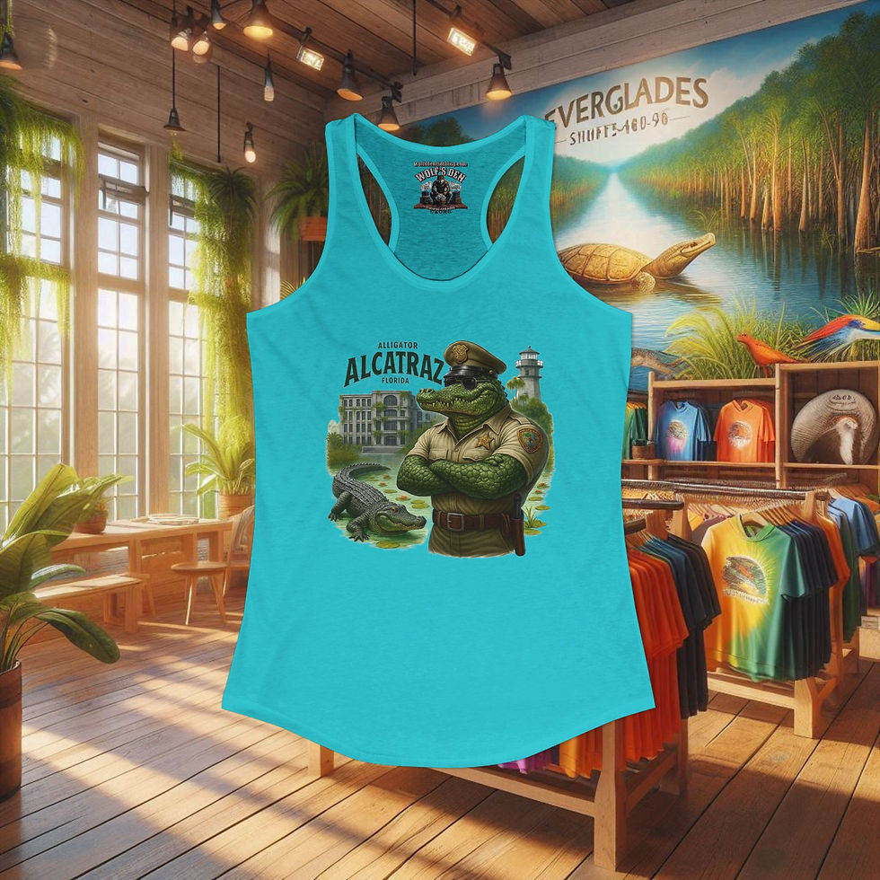 Thumbnail: Alligator Alcatraz, Racerback Tank tops, slim fit tank tops